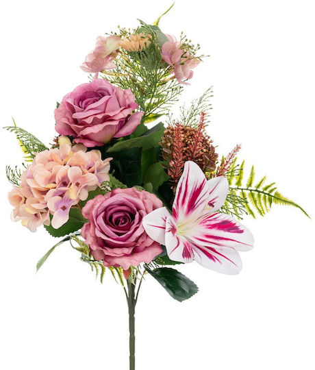 Strauß aus künstlichen Blumen Rose Flieder 57cm Iliadis