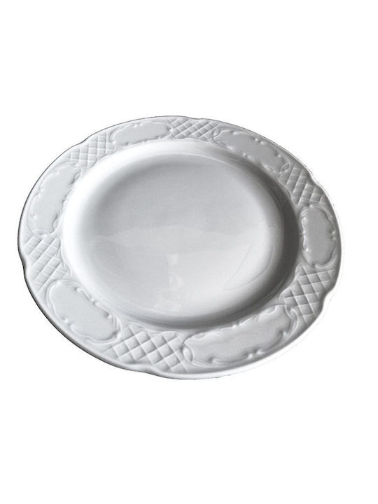 Güral Porselen Flora Plate Shallow made of Porcelain with Diameter 30cm