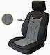 Anatomic Car Seat Cover Universal Model Textile Material 1 Piece Smartic Black Gray