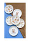 Set of 6 Christmas Tableware Ornaments Happy Designs Porcelain 16x16cm