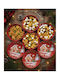 Set 7 Bucăți Farfurii De Servire De Crăciun 12x12cm