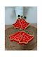 Red Christmas Bell Oval Plate 17x14cm