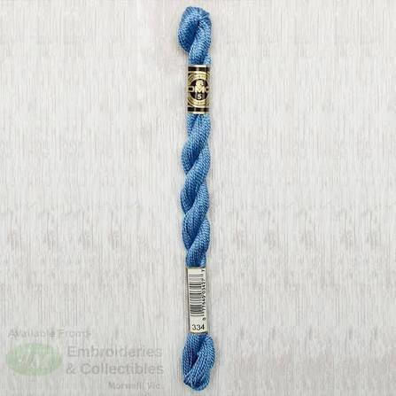 DMC Perle Pearl 5 Baumwolle #334 Mittelblau 5g 25m