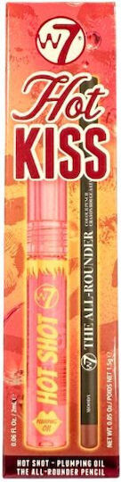 W7 Cosmetics Hot Kiss Duo Makeup Set for the Lips 2pcs