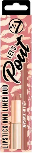 W7 Cosmetics Lets Pout Nude Lip Σετ Μακιγιάζ για τα Χείλη 2τμχ