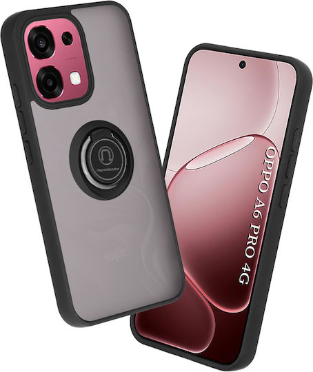 Techsuit Glinth Oppo Umschlag Rückseite Schwarz (Oppo A6 Pro 4G, Oppo A6 Pro 5G)