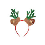 Christmas Reindeer Headband Bells 24cm Green