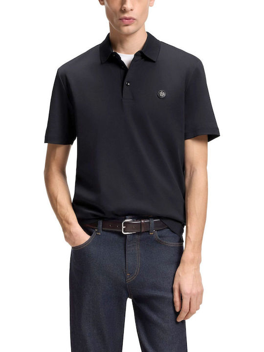 Boss Polo Short Sleeve Blouse Dark Blue