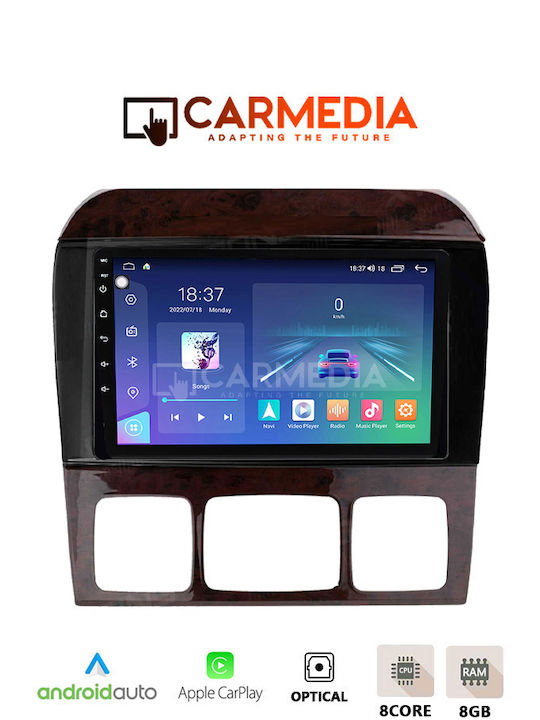 Carmedia Car Audio System for Mercedes-Benz S Class 1998-2005 (Bluetooth/USB/WiFi/GPS/Apple-Carplay/Android-Auto) with Touch Screen 12.3"
