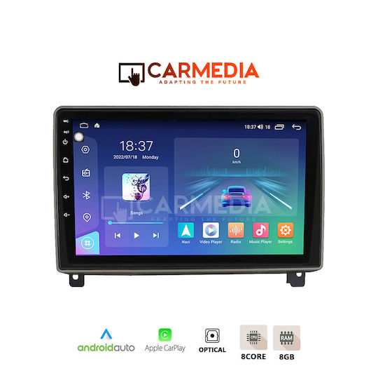 Carmedia Car Audio System for Peugeot 407 2004-2011 with Touch Screen 12.3" Bluetooth USB Wi-Fi GPS Apple CarPlay Android Auto