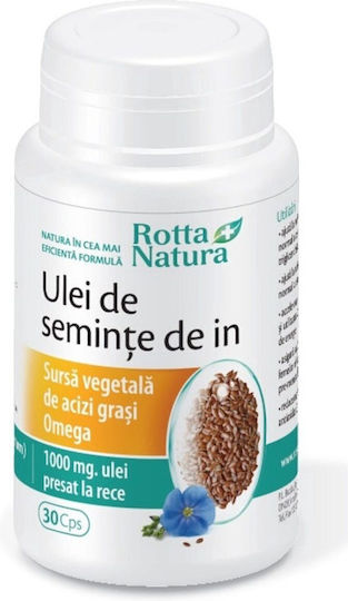 Flaxseed Oil 1000mg Rotta Natura 30 Capsules