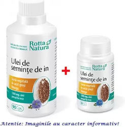 Ulei de Semințe de In Flacon *90 Capsule + 30 Capsule Rotta Natura