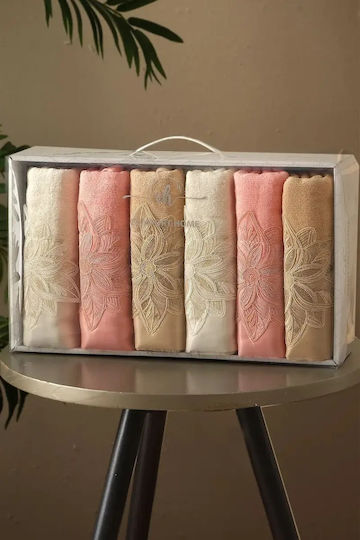Set 6 Prosoape Bumbac Mâini Față și Cap Multicolore 50x90cm Set 6 Prosoape Bumbac Mâini Față și Cap Multicolore 50x90cm