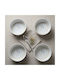 Set 4 Boluri Porțelan Pentru Supă Salată Și Gustări 12x12cm