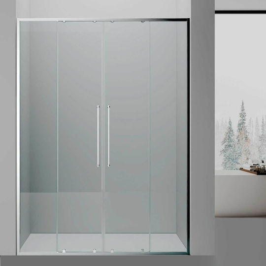 Devon Devon Elli Slider Разделител на верандата Душ с Плъзгащи се Врата 177-180x200см Прозрачно стъкло