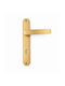 Finetto Lever Front Door with Plate Left Art.026a813 (Center Distance 75mm) Gold Matte