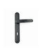 Finetto Lever Middle Door with Plate Art.026a813 Pair (Center Distance 90mm) Anthracite