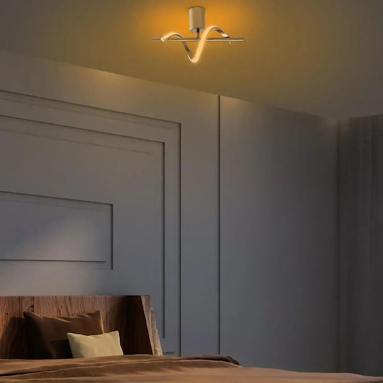 LED Luminiță De Tavan Valurată Bară Auriu 41x25cm