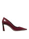 Patent Leather Burgundy Medium Heels