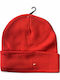 Beanie Unisex Σκούφος Πλεκτός σε Κόκκινο χρώμα