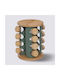 5Five Bamboo Tabletop Rotating Spice Rack Green 16pcs