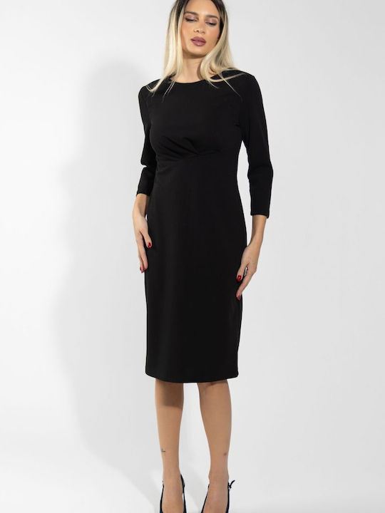BelleFille Midi Рокля Черна