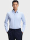 Regular-fit Long-sleeved Shirt Checked Light Blue