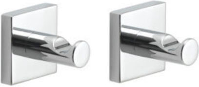 Piccadilly Fuji Άγκιστρο Μπάνιου Μονό με Βίδες ​4.7x4.9cm Inox Ασημί
