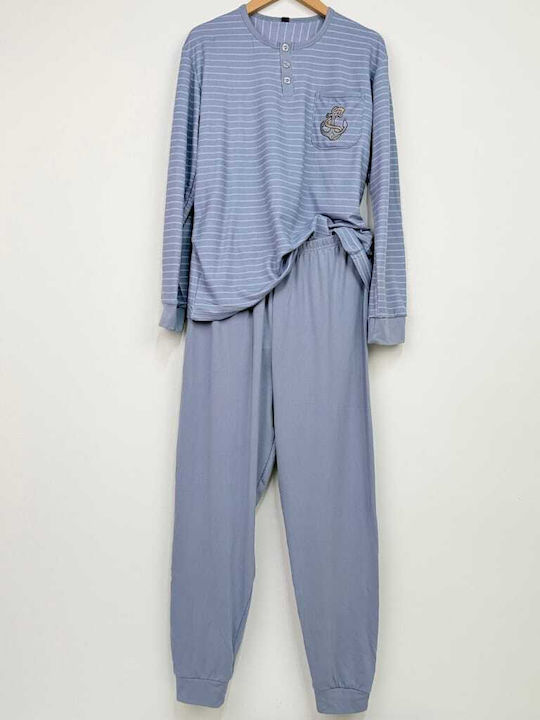 Lovelx Homewear Winter Men's Cotton Pyjamas Gray