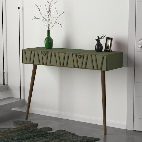Green Modern Console Entrance with Drawers 120x35x89 Cm