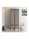 Wardrobe Double Door Walnut 80x47x201cm