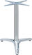 Zita Plus Roman Table Stand made of Aluminum with Regulator Aluminum/Inox 44x44x72cm