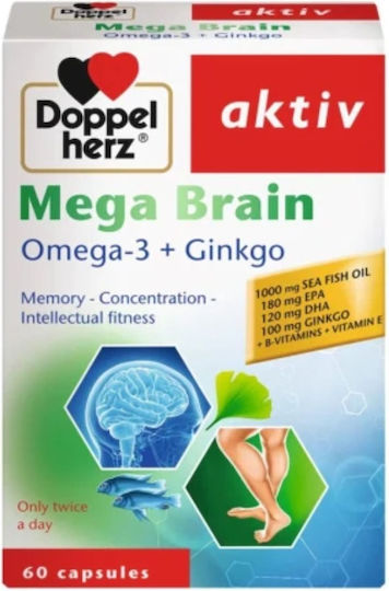 Doppelherz Aktiv Mega Brain Ειδικό Συμπλήρωμα Διατροφής 60 κάψουλες
