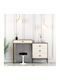 SteweHome Schminktisch Walnuss Creme 124x40x84cm