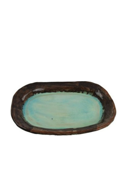 Servierplatte Rechteckig Keramik Grün 24x14.5cm 1Stück