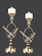 La Vista Set of Candle Holders Metal 2pcs Various Colors
