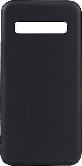 Umschlag Rückseite Silikon / Leder Schwarz (Galaxy S10 5G)