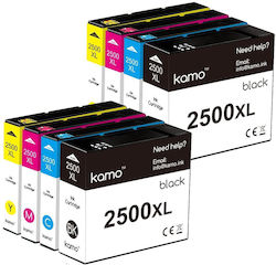 Сет Съвместими Картриджи Kamo 2500xl Мастило 5998674 8865-30 8 Бройки Съвместими Canon 14000 Страници