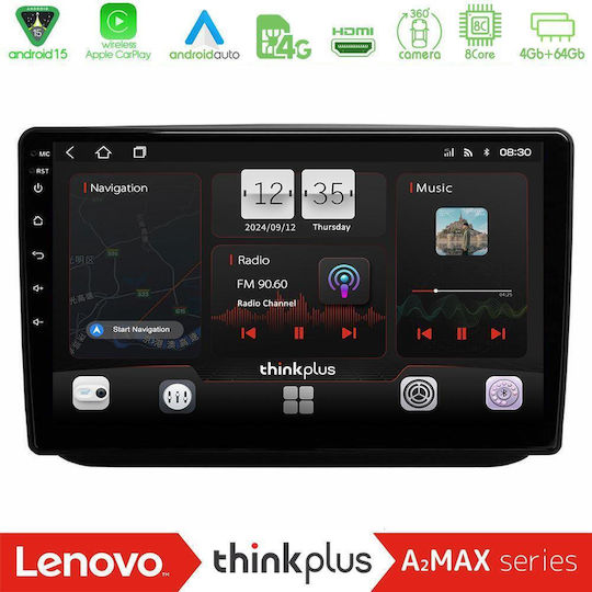 Lenovo Ηχοσύστημα Αυτοκινήτου για Skoda Fabia 2007-2014 (Bluetooth/USB/WiFi/GPS/Apple-Carplay/Android-Auto) με Οθόνη Αφής 10"
