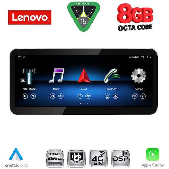 Lenovo Ηχοσύστημα Αυτοκινήτου για Mercedes-Benz B Class 2012-2015 (Bluetooth/USB/WiFi/GPS/Apple-Carplay/Android-Auto) με Οθόνη Αφής 10.33"