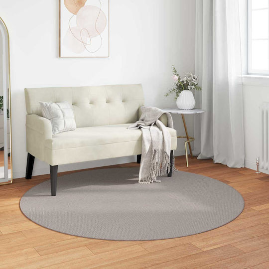 vidaXL Αντιολισθητικό Χαλί Στρογγυλό Μπεζ Φ200cm