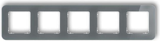 Icon Universal Frame Wrapped Glass Effect Frame Graphite Bottom White 28-0-irsz-5
