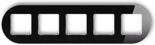 Icon Universal Rundrahmen Glas-Effekt Rahmen Schwarz Boden Weiß 12-0-irso-5