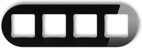 Icon Universal Frame Quadruple Straddle Glass Effect Frame Black Bottom White 12-0-irso-4