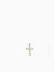 Silver Gold Plated Cross Zircon Chain Silver 925
