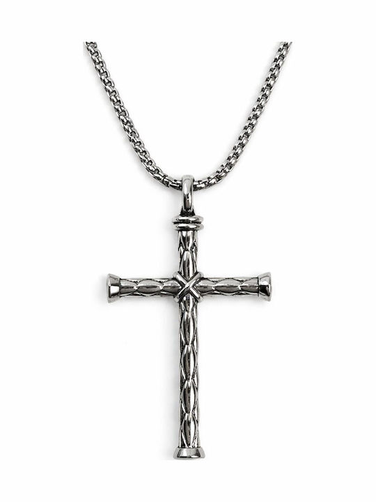 Ghetto Kreuz aus Stahl mit Kette