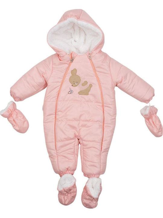 Kamtex Baby Baby Bodysuit for Going Out Long-Sleeved Coral