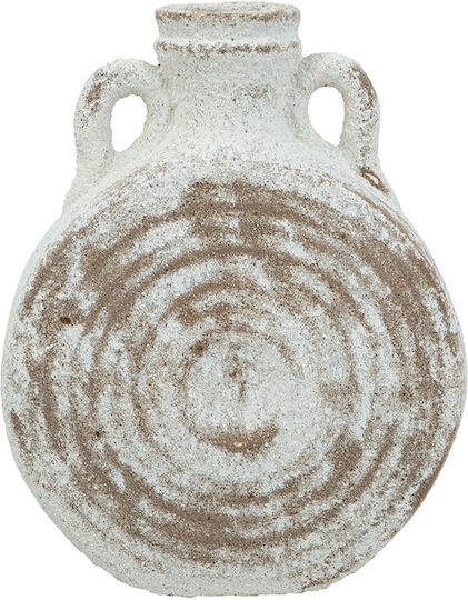 Artekko Διακοσμητικό Βάζο Κεραμικό Antique Λευκό Φ18.5xΥ23cm