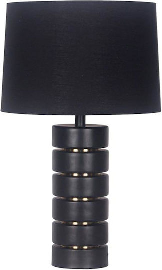 Fylliana Fl24575 Metal Table Lamp for Socket E27 with Black Shade and Base