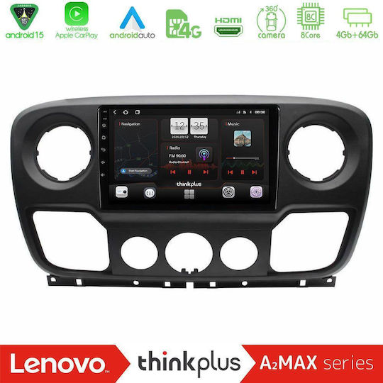 Lenovo Car Audio System for Opel Movano Renault Master Nissan NV400 2011-2020 Bluetooth USB AUX WiFi GPS Apple CarPlay Android Auto with 10 Inch Touch Screen